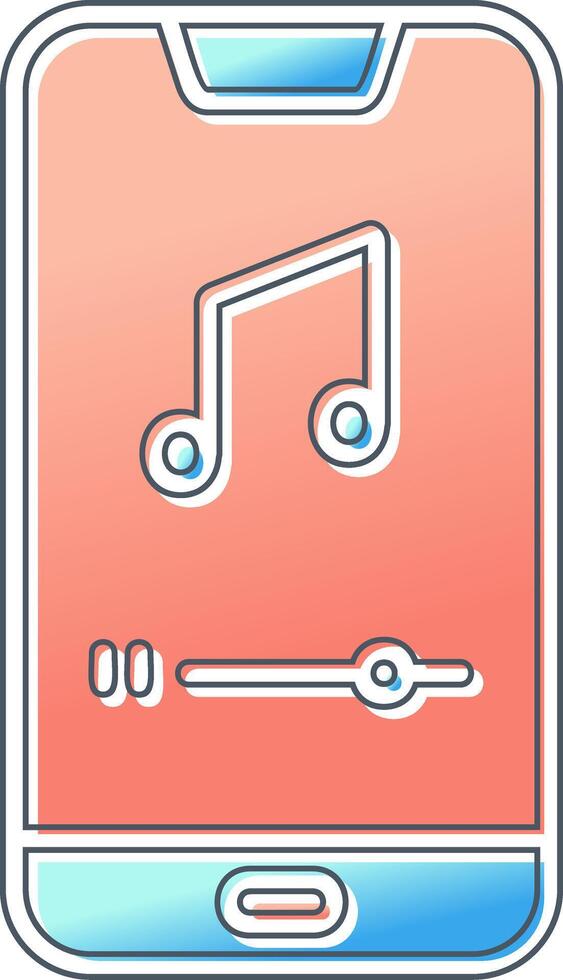 móvil música jugador vector icono