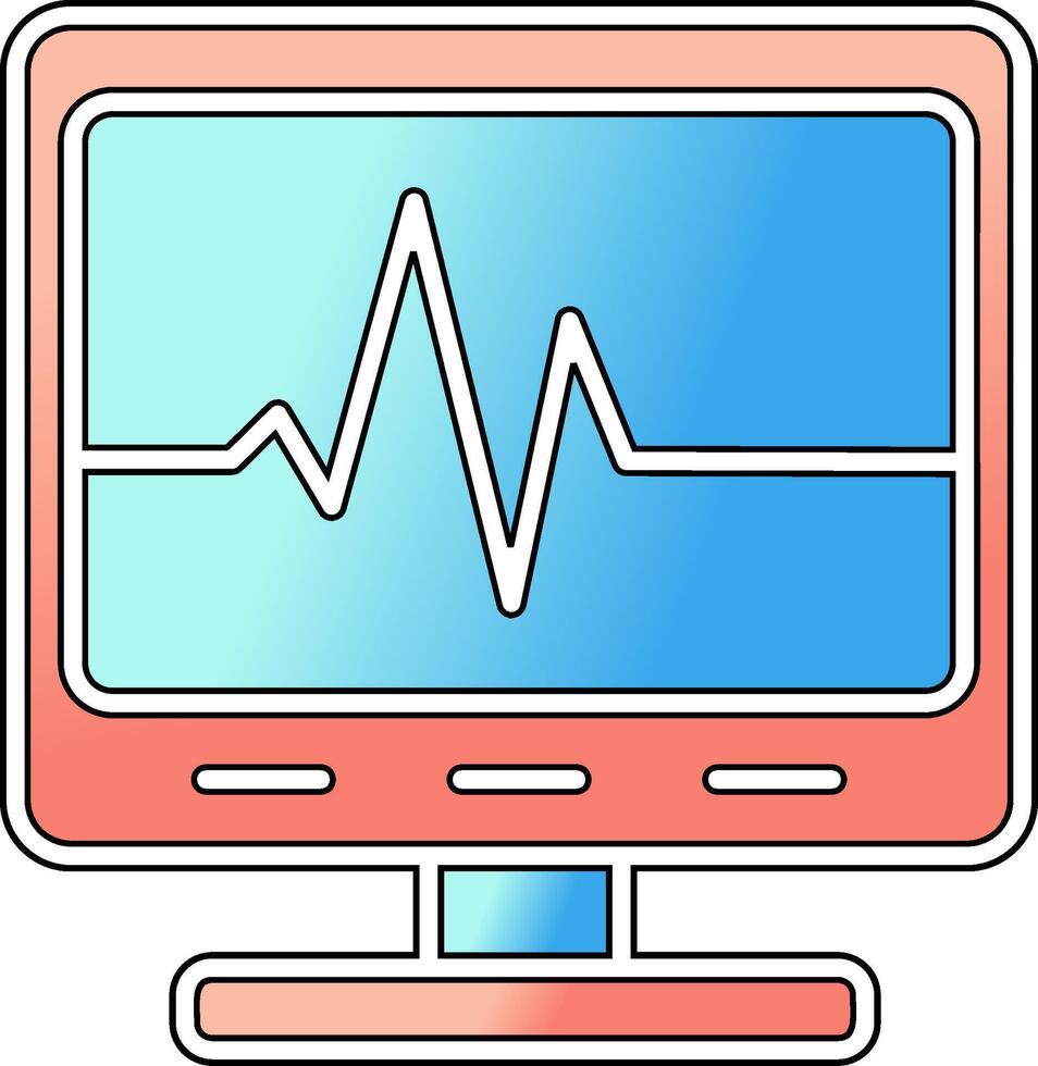 Ecg Reading Vector Icon