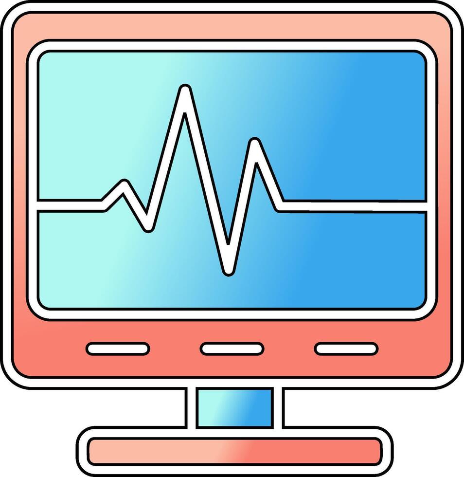 ecg leyendo vector icono