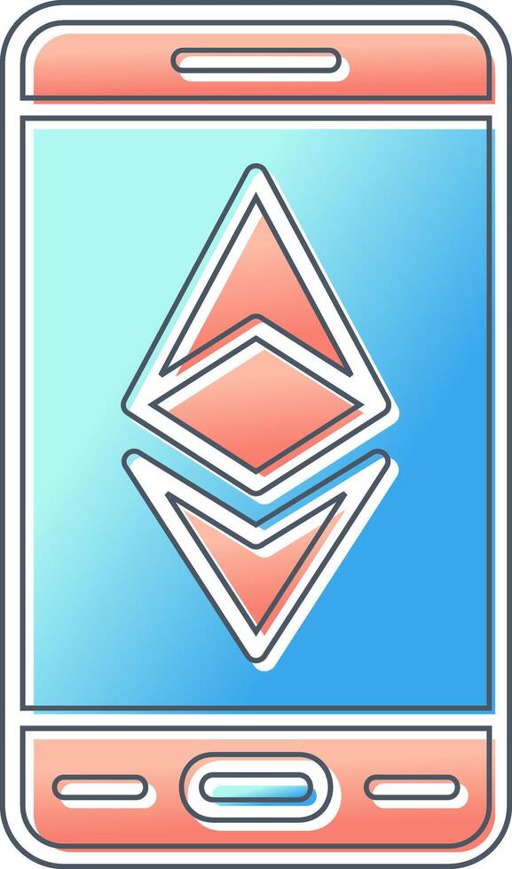 Ethereum Smartphone Vector Icon