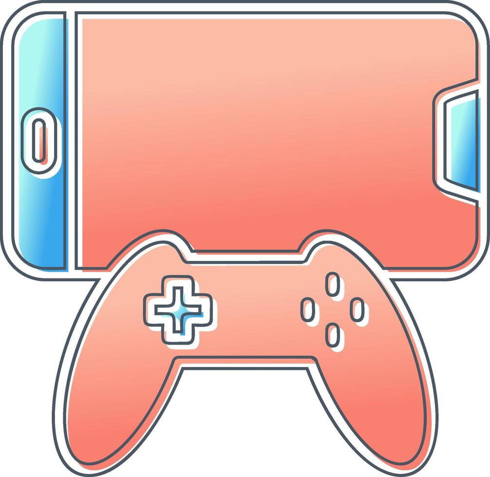 Joystick and Mobile Vector Icon