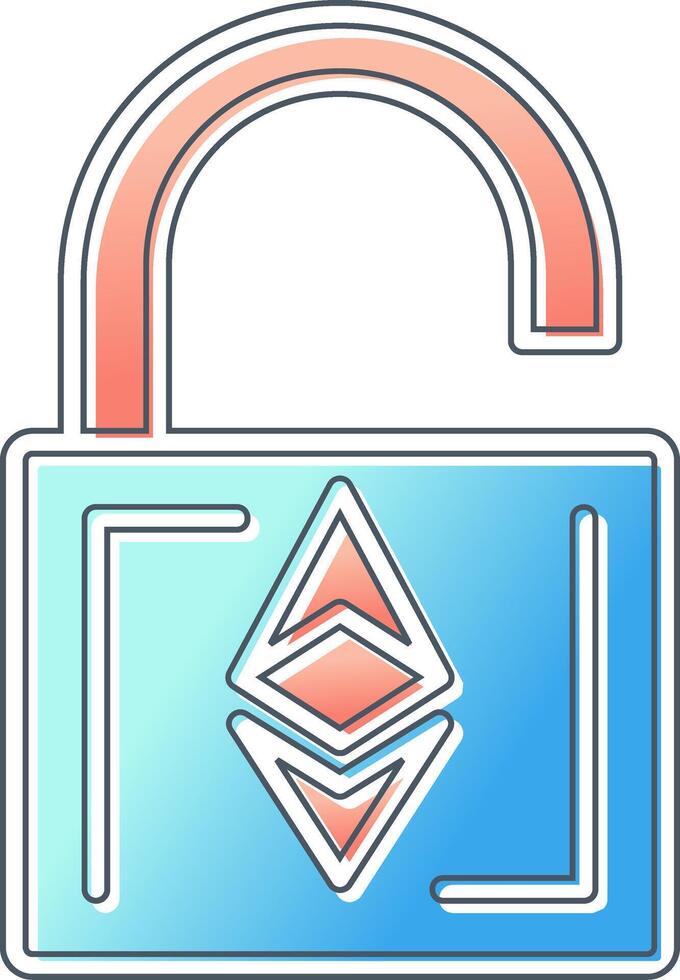 Ethereum UnLock Vector Icon