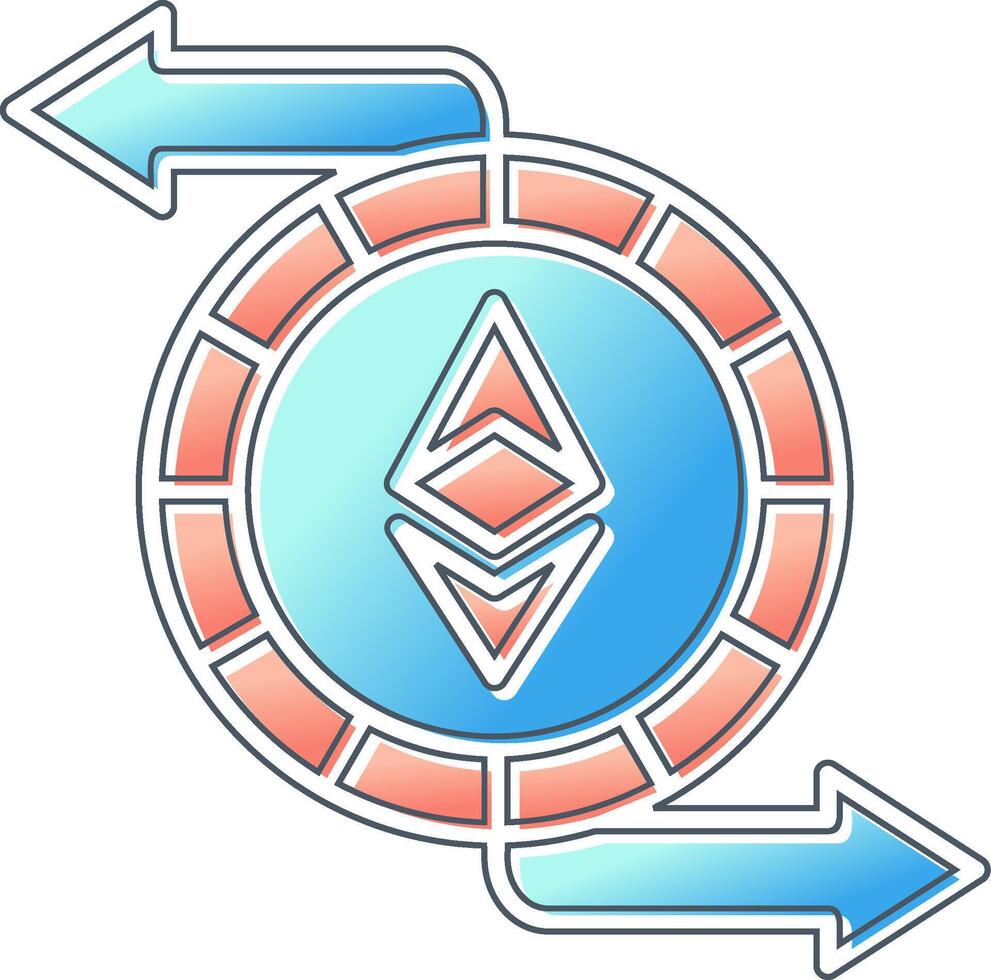 ethereum intercambiar vector icono