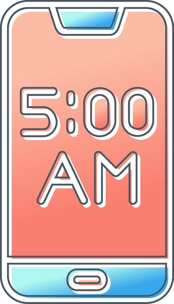 Smartphone Alarm Vector Icon