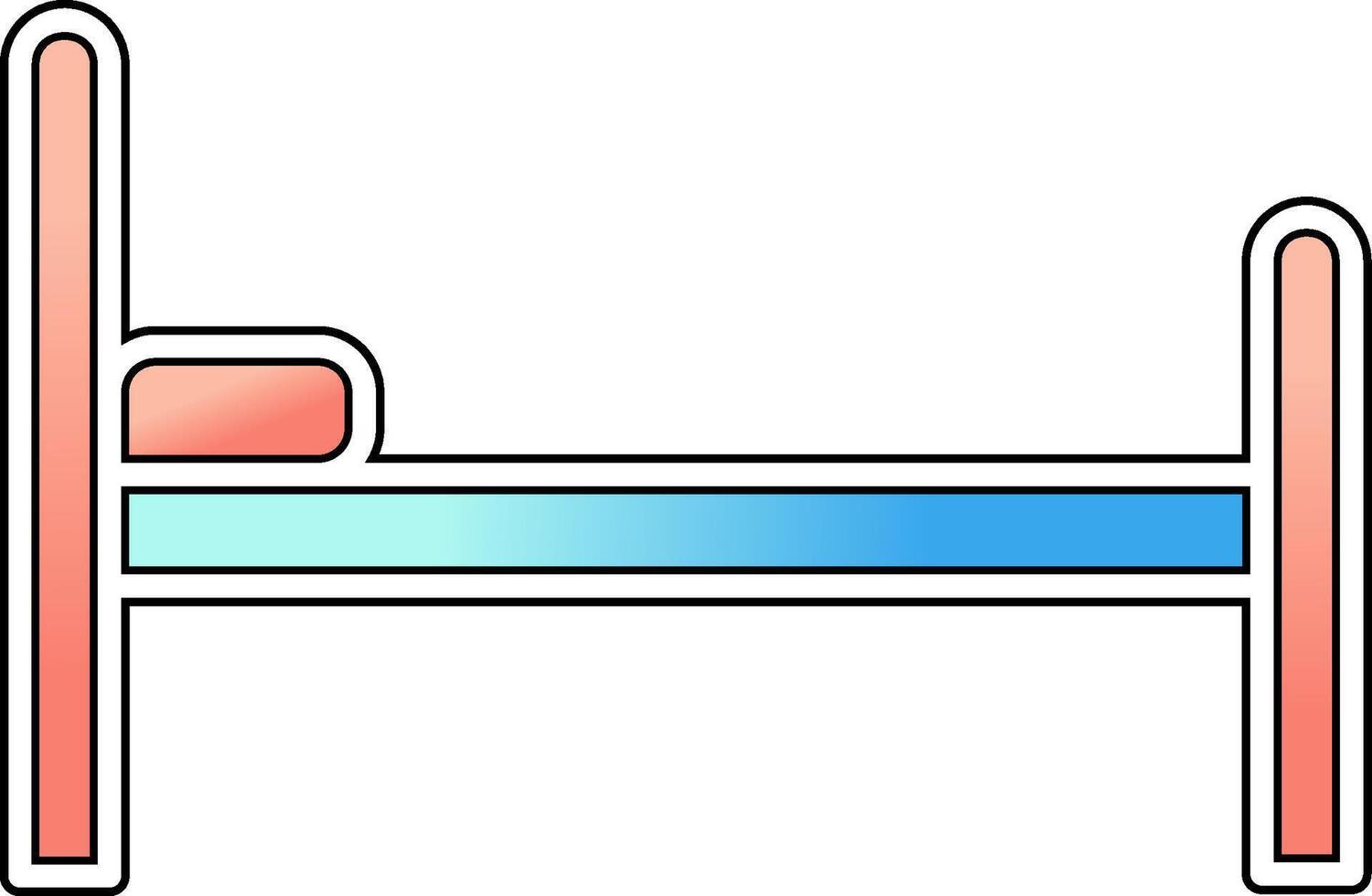 icono de vector de cama de hospital