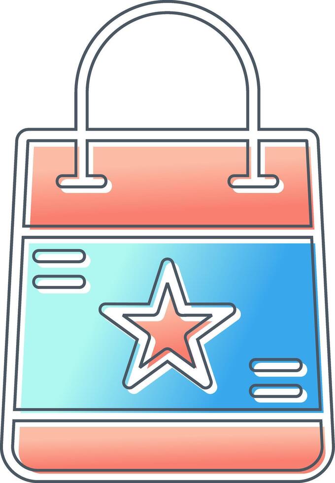 icono de vector de bolsa de compras