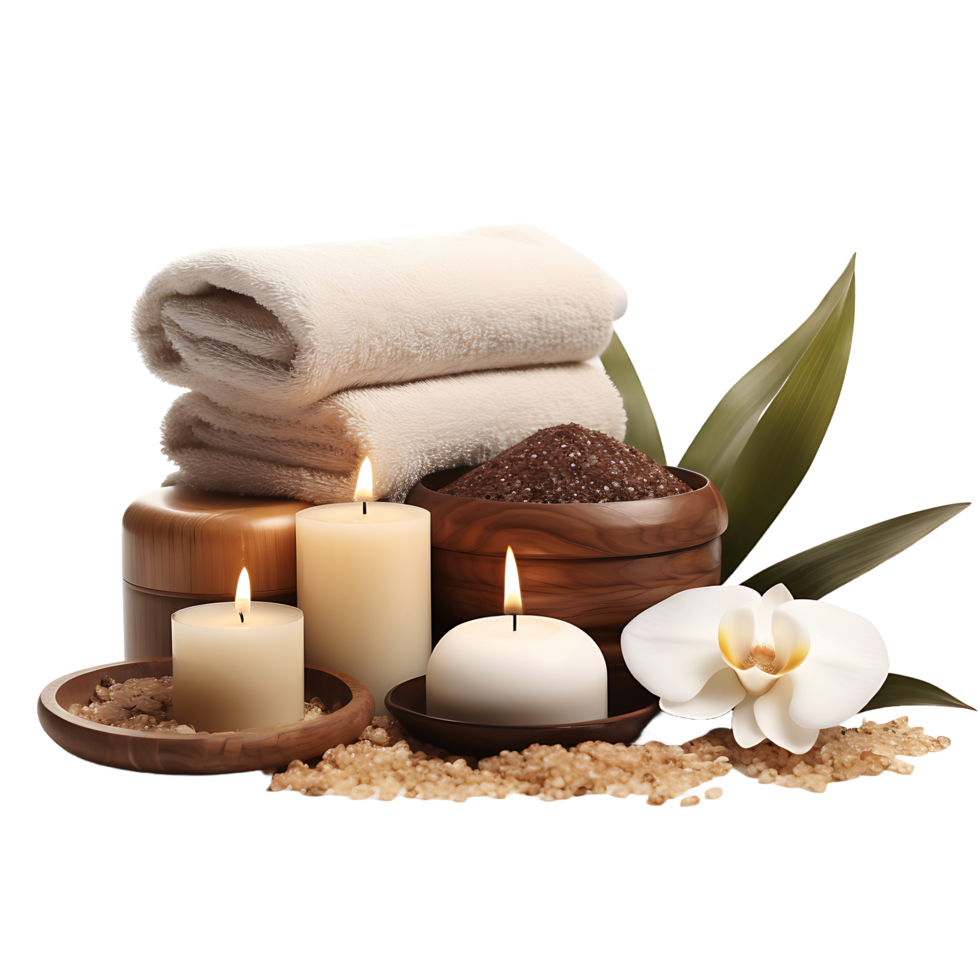 AI generated Spa Supplies in Transparent Format png