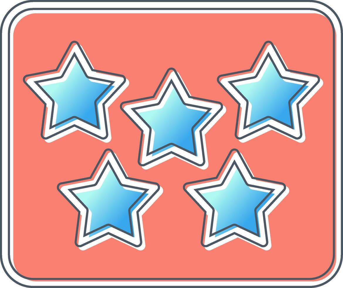 Five Star Vector Icon