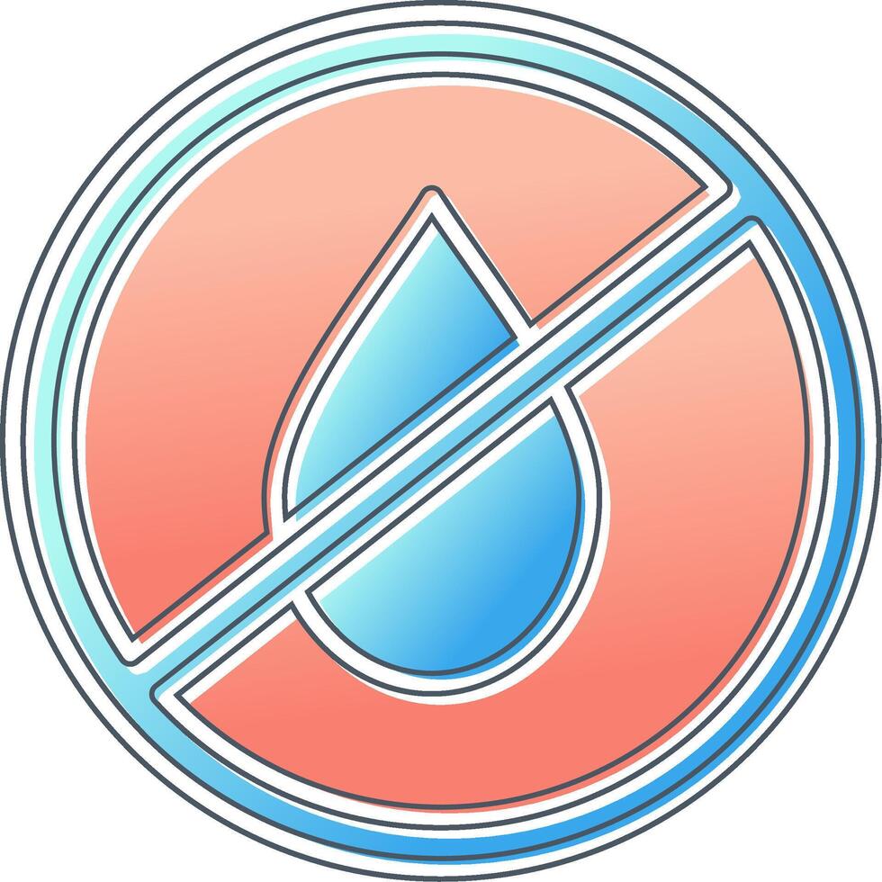 No Water Vector Icon