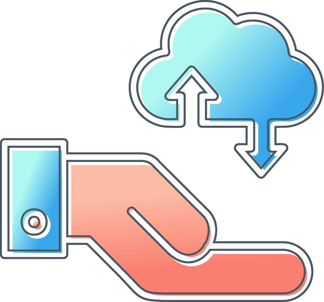 nube datos transferir vector icono