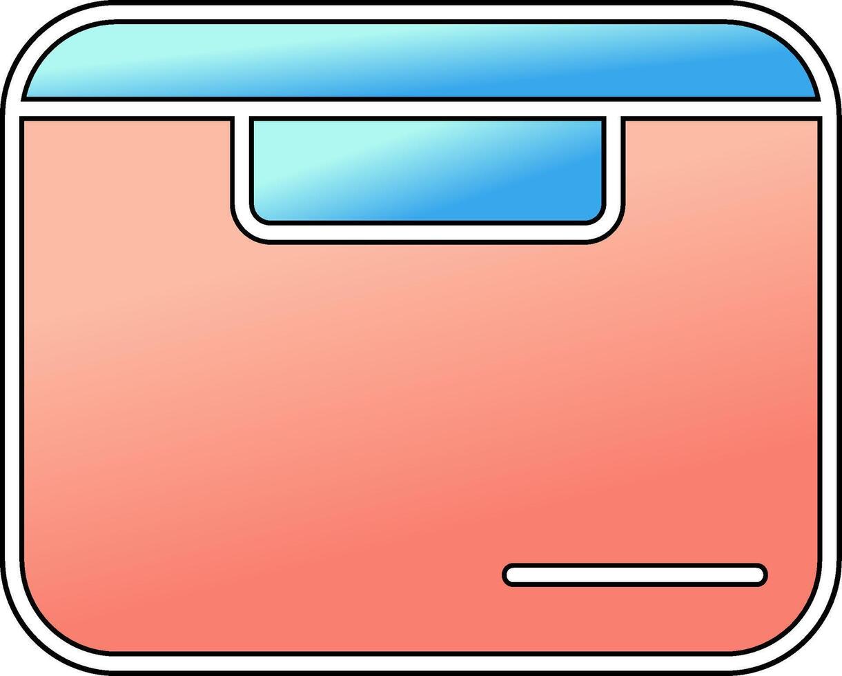 icono de vector de caja de entrega