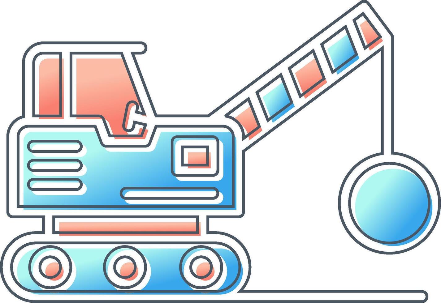 Demolition Truck Vector Icon