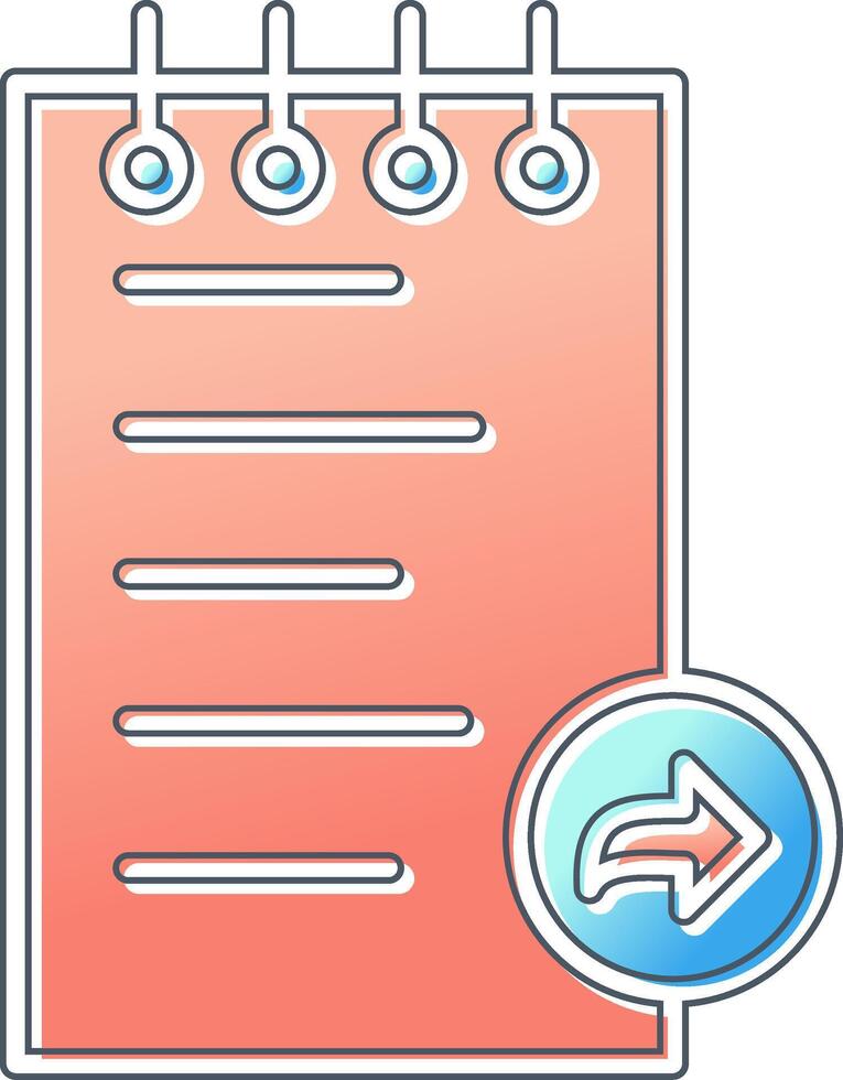 Notes Forward Vector Icon