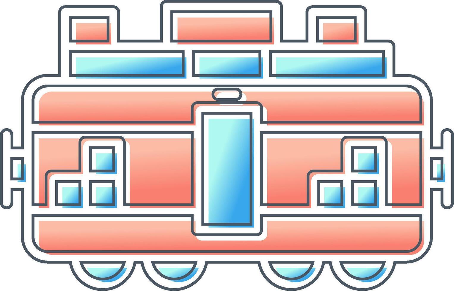 tren carga vector icono