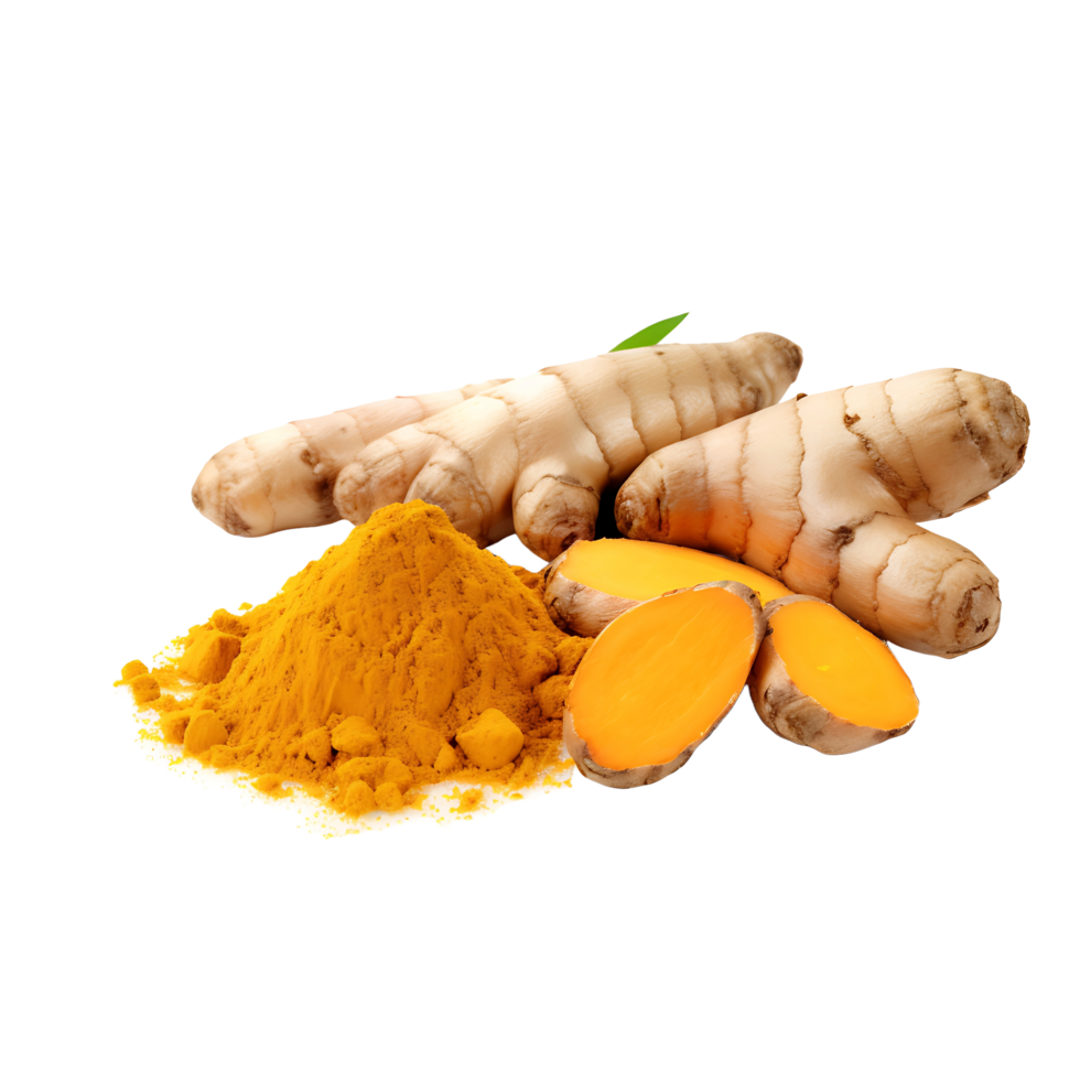 AI generated Isolated Turmeric Spice on a Transparent Canvas png