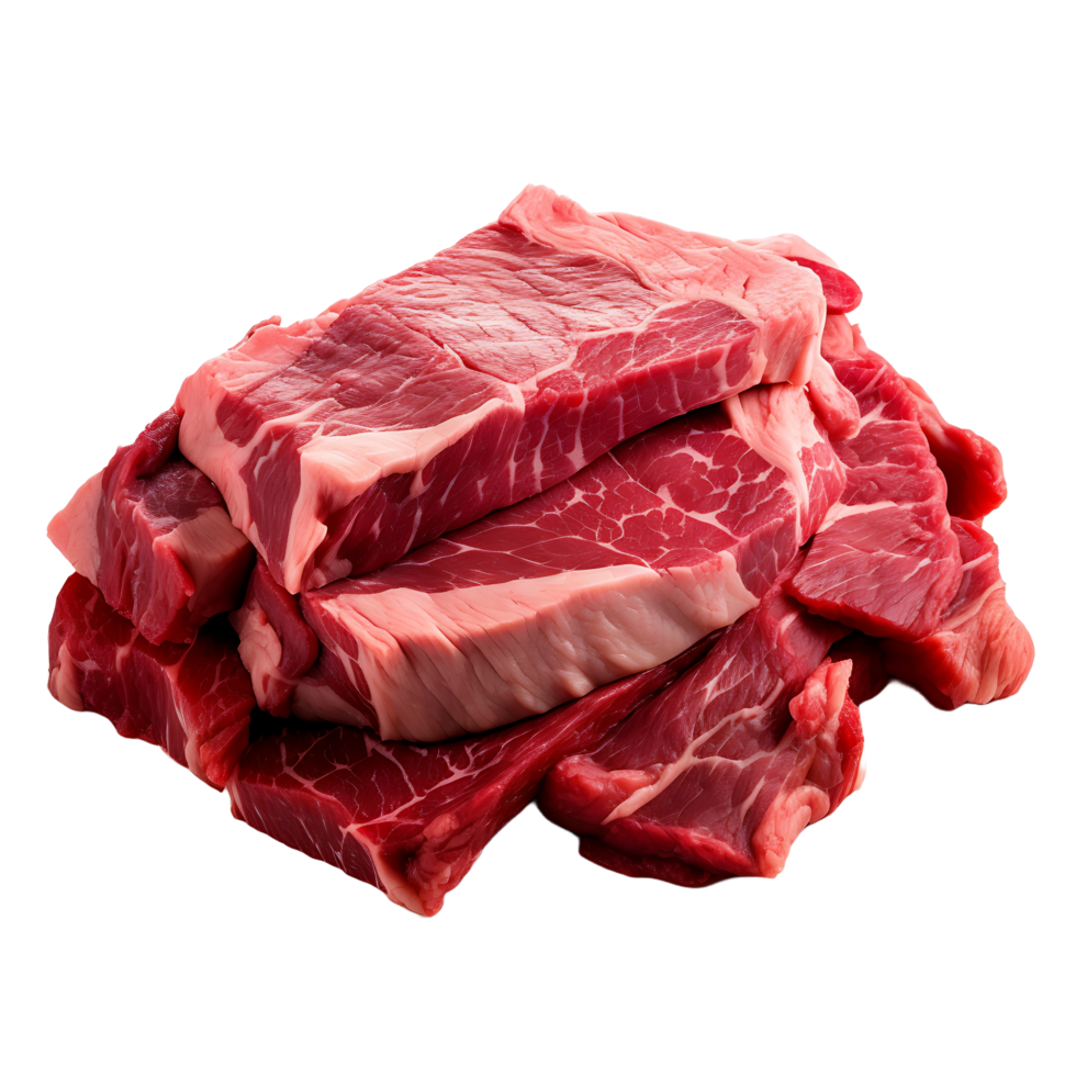 AI generated Raw Meat with Clear Background Transparency png