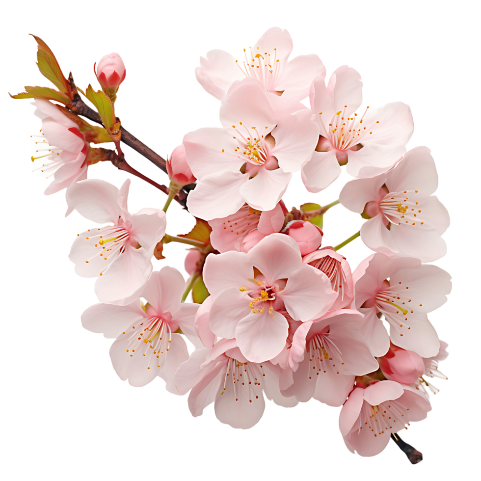 AI generated Cherry Blossom Bloom Isolation without Background Clutter png