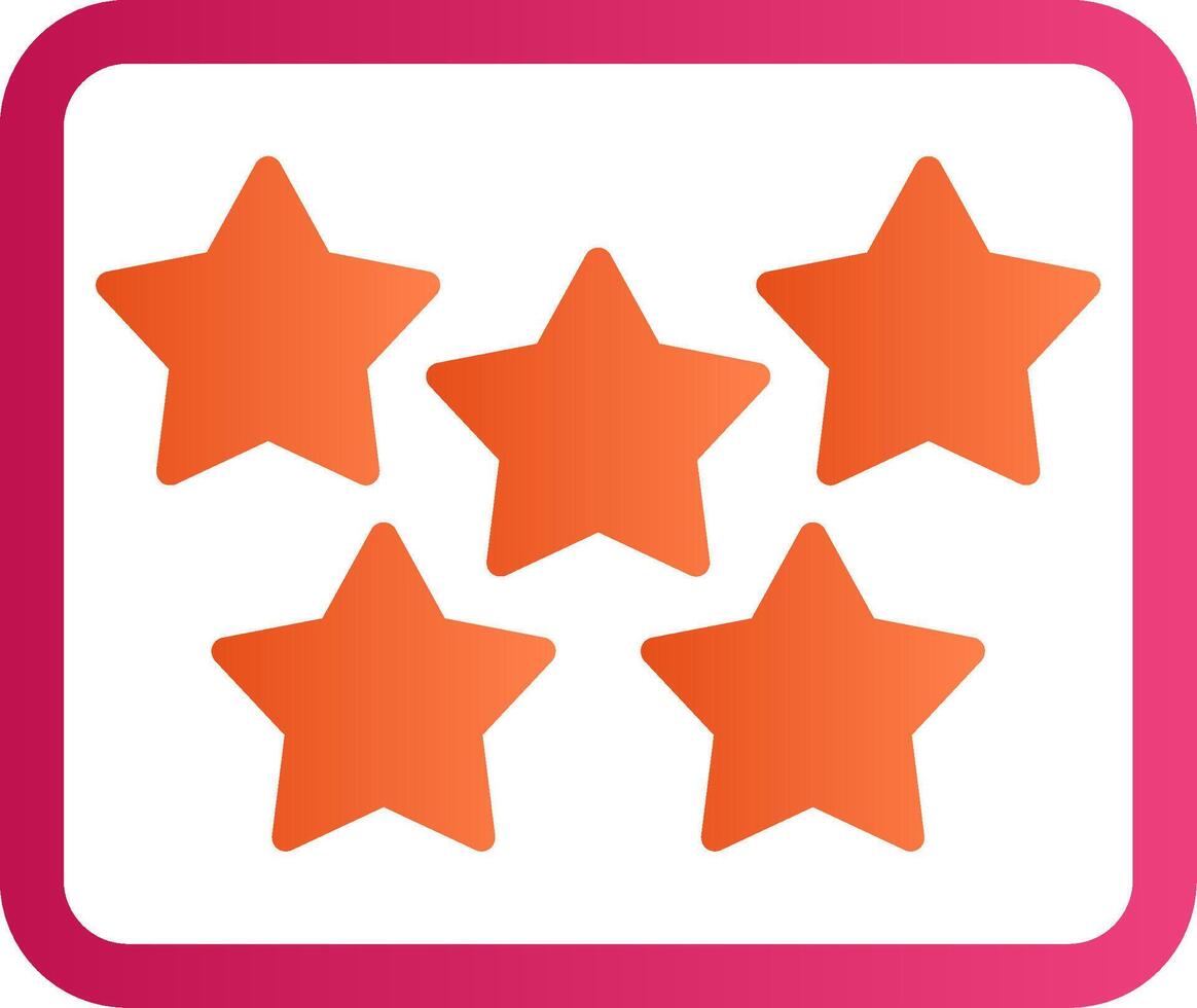 Five Star Vector Icon