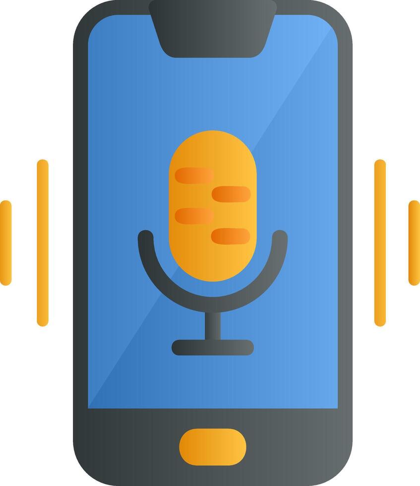 Mobile Voice Assistant Vector Icon