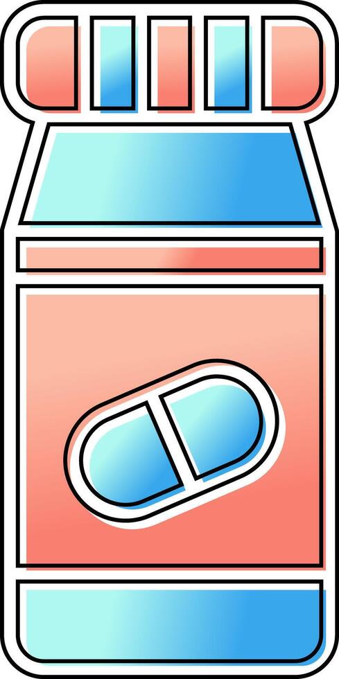 Pills Bottle Vector Icon