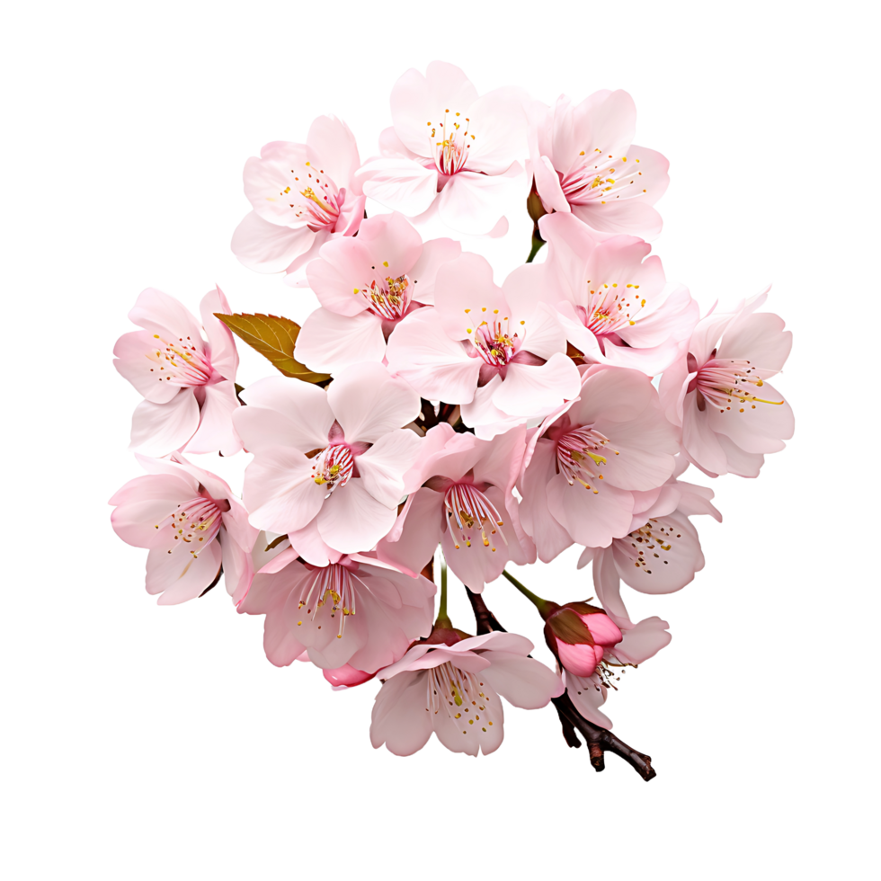 AI generated Isolated Cherry Blossom Flower on a Clear Background png