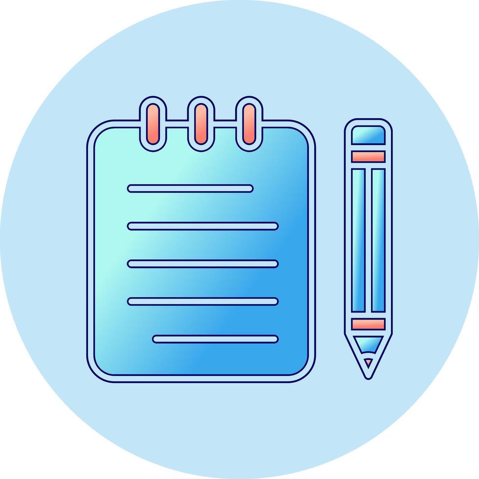 notas escritura vector icono