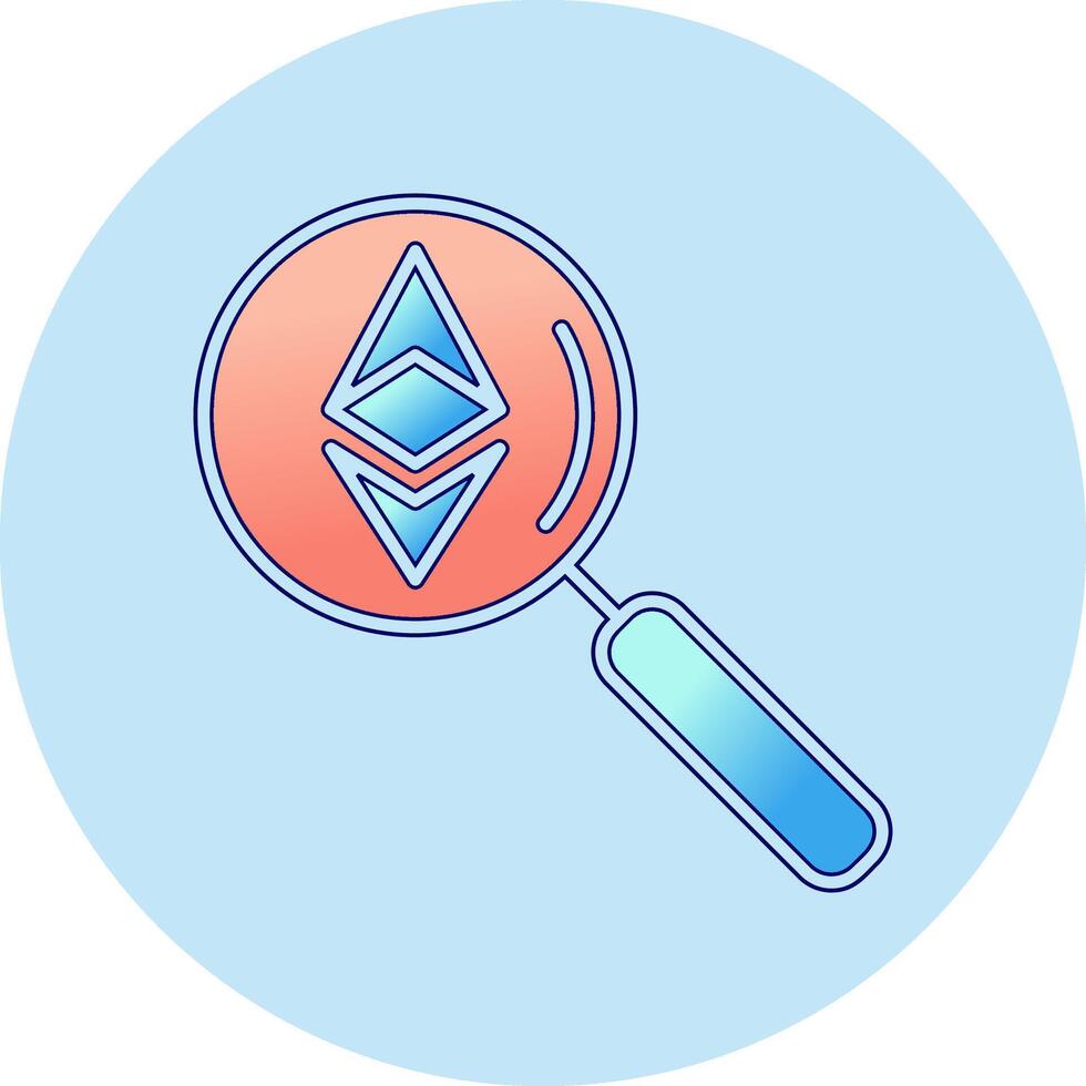 Ethereum Search Vector Icon