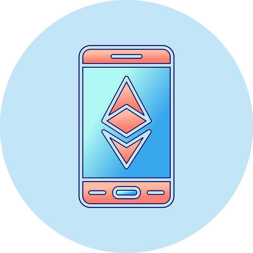 Ethereum Smartphone Vector Icon
