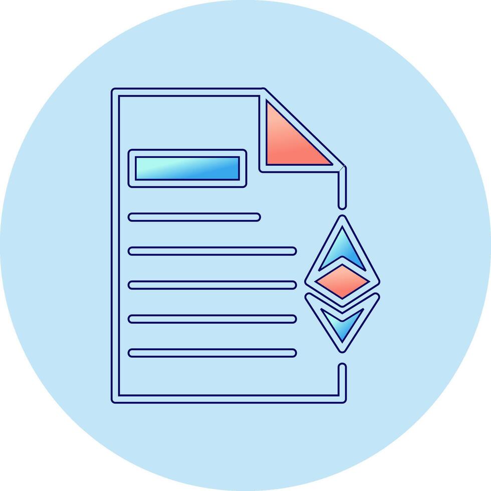 Ethereum Document Vector Icon