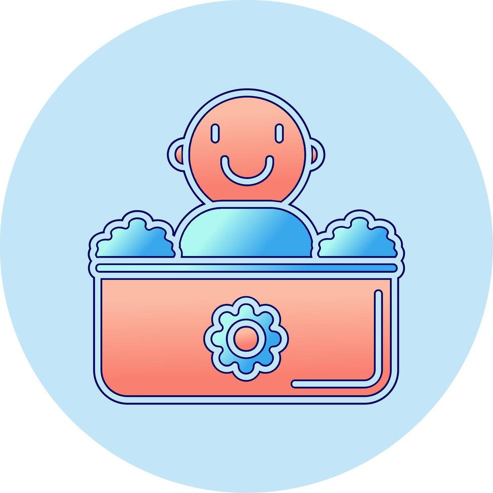 Baby Bath Vector Icon