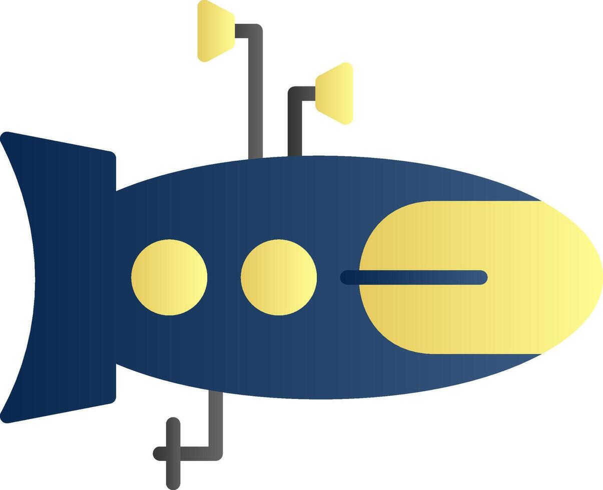 icono de vector submarino