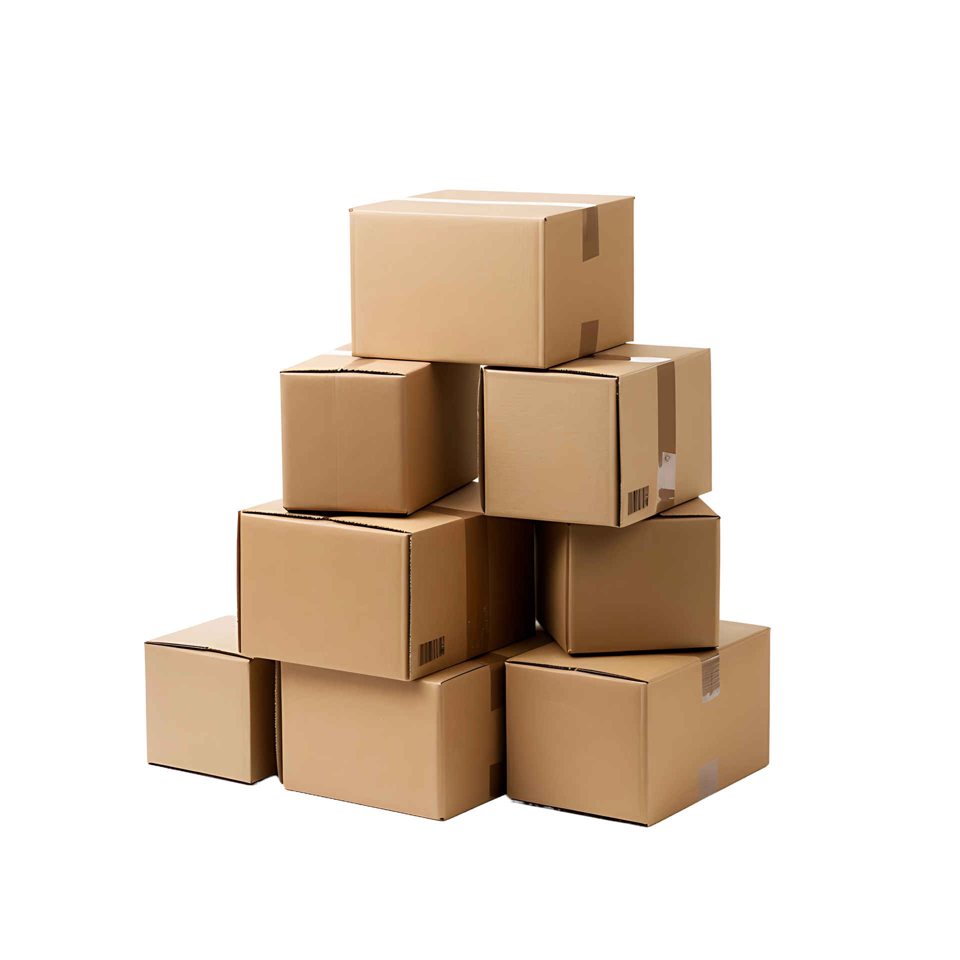 AI generated Clarity in Cartons, Transparent Background with Cutout Cardboard Boxes 38595568 PNG
