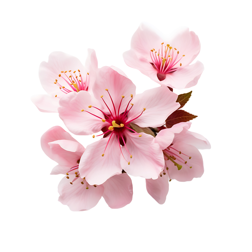 AI generated Clear Cut Beauty  Cherry Blossom PNG