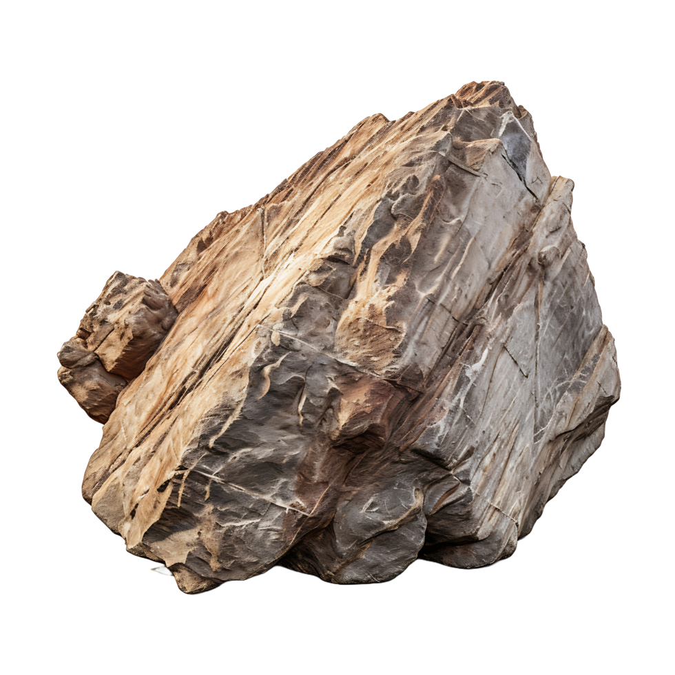 AI generated Mighty Rock Cutout, Isolated Heavy Rock with a Clear Background png