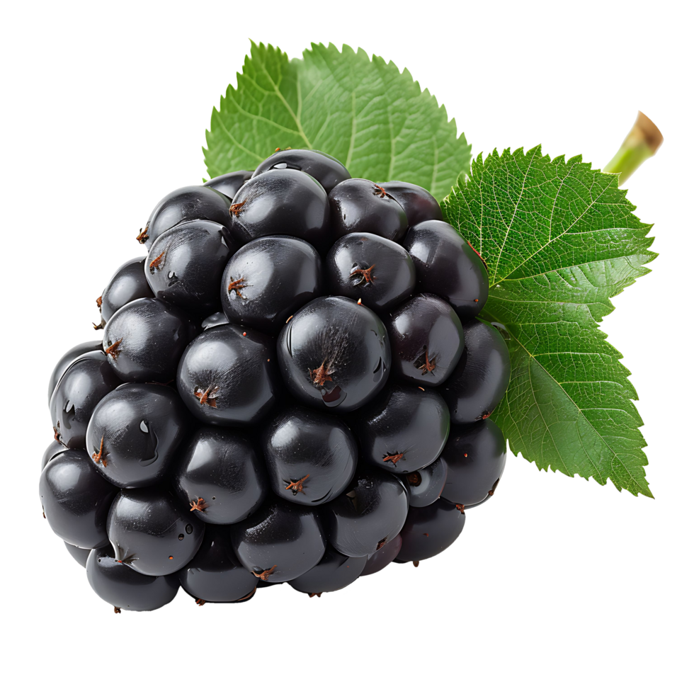 AI generated Sharp and Clear, Isolated Blackberry on a Transparent Canvas png