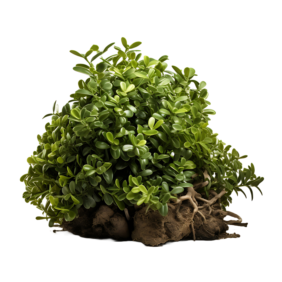 AI generated Bushwhack Clarity, Cutout Bush Silhouette on a Clear Background png