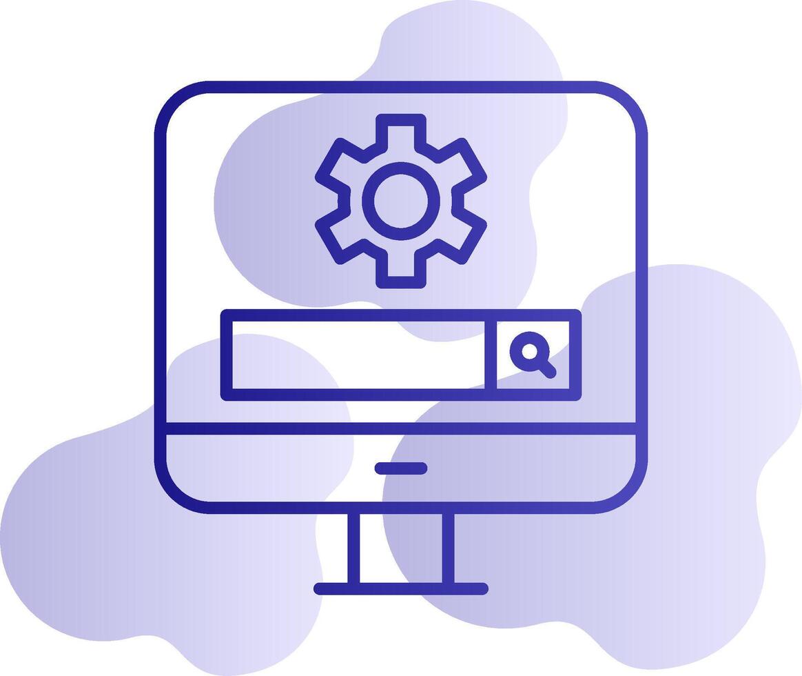 Computer Search Engine Vector Icon