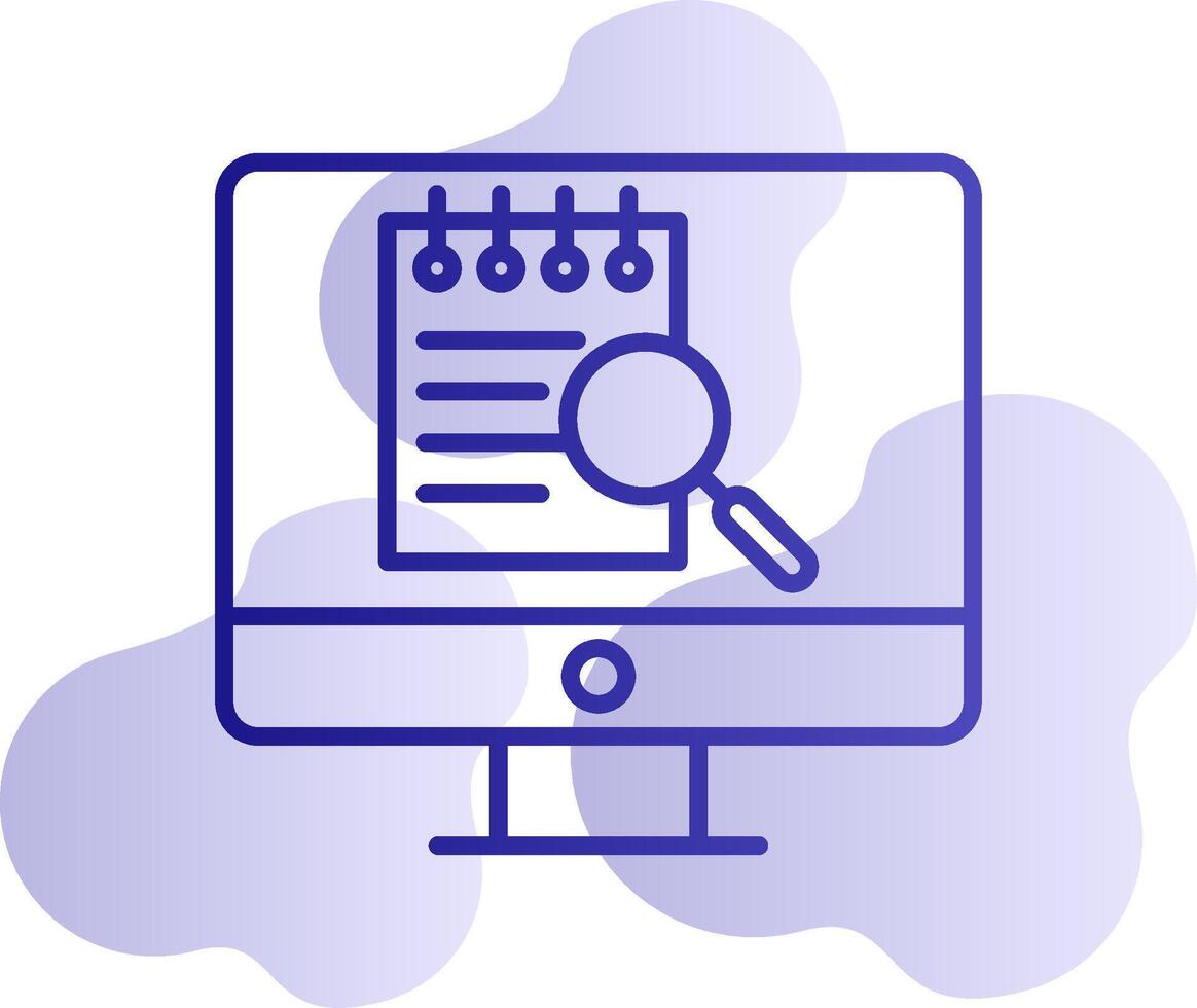 File Search Computer Vector Icon