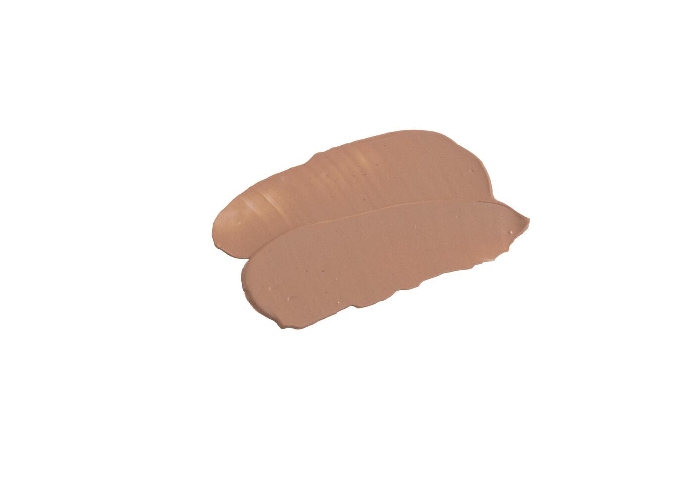 close-up smear of foundation, red clay masks on a white background photo