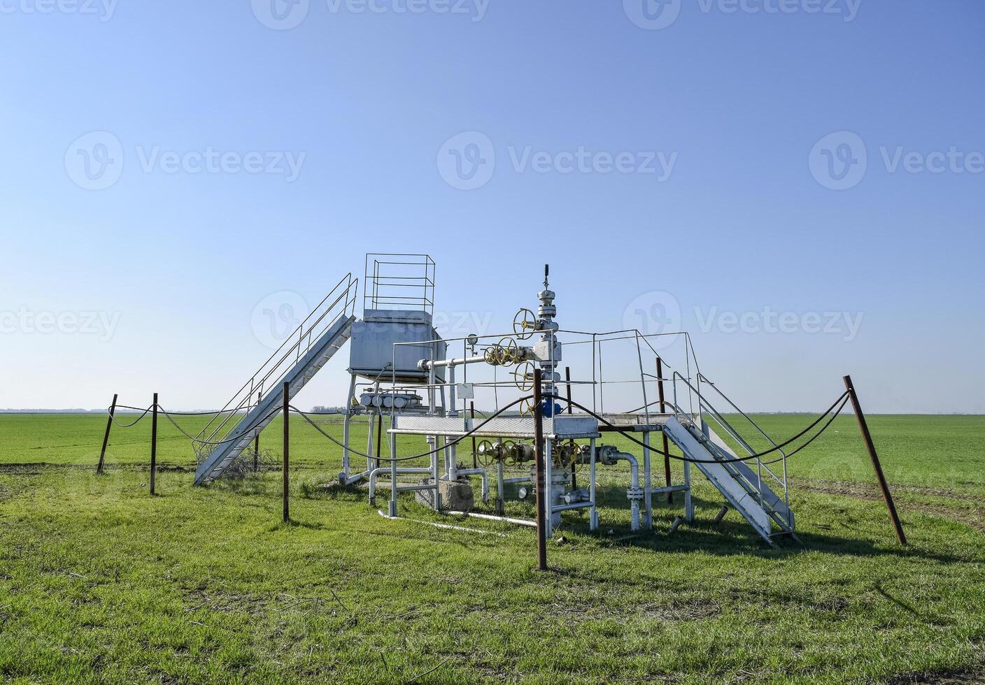 The equipment and technologies on oil fields. Oil well photo