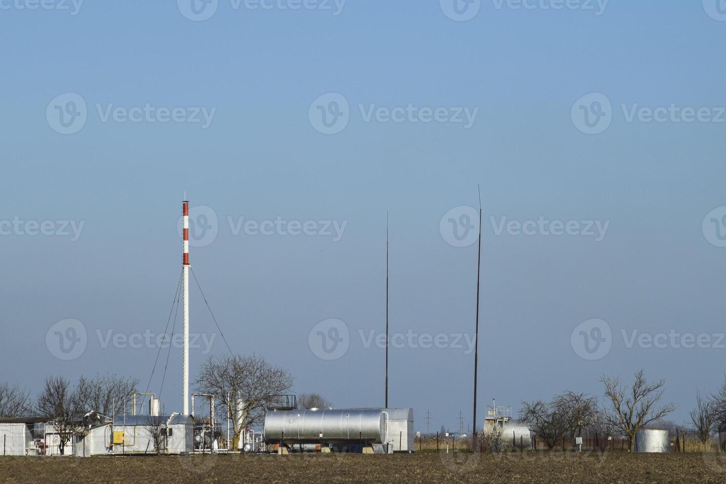 Separation station for oil and gas treatment. Oil and gas equipment. photo