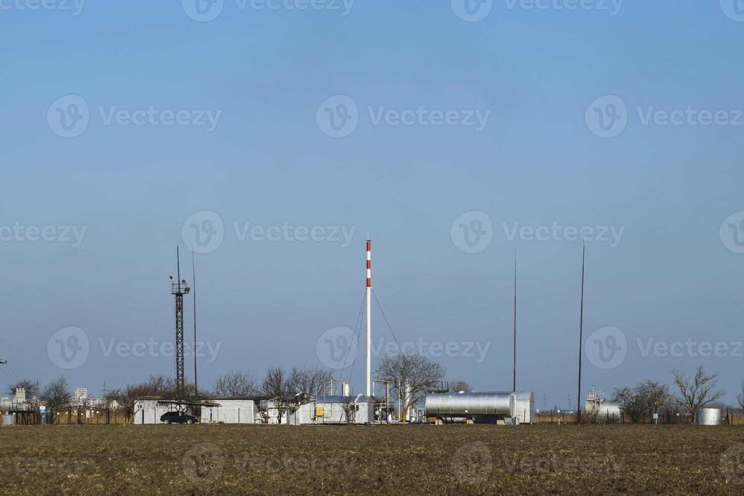 Separation station for oil and gas treatment. Oil and gas equipment. photo