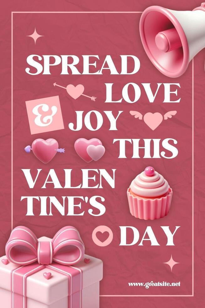 Greeting Card Valentines Day Pinterest template