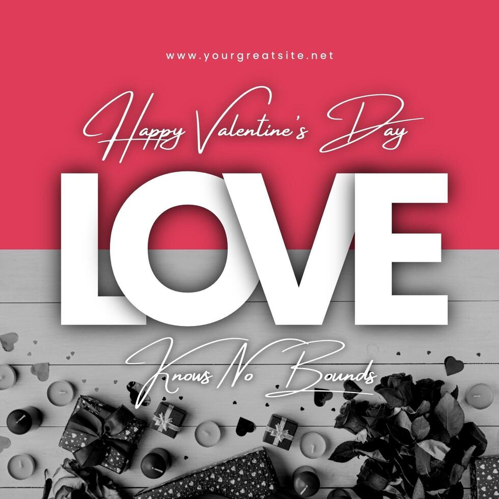 Greeting Happy Valentine's Day Instagram Post template