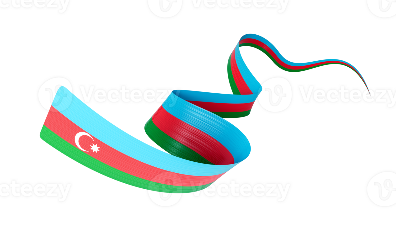 3d Flag Of Azerbaijan 3d Waving Azerbaijan Ribbon Flag, 3d illustration png