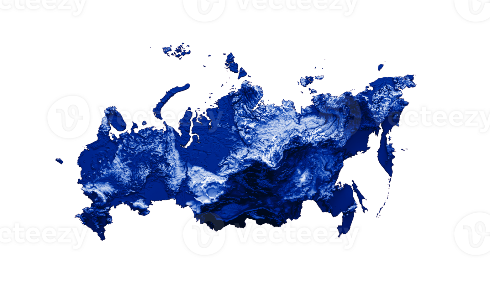 Russia map with the flag Colors Shaded relief map 3d illustration png