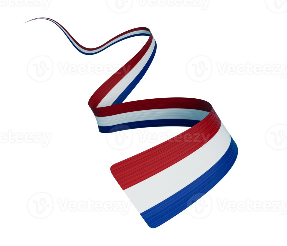 3d Flag Of Netherlands, 3d Shiny Waving Flag Ribbon, 3d illustration png