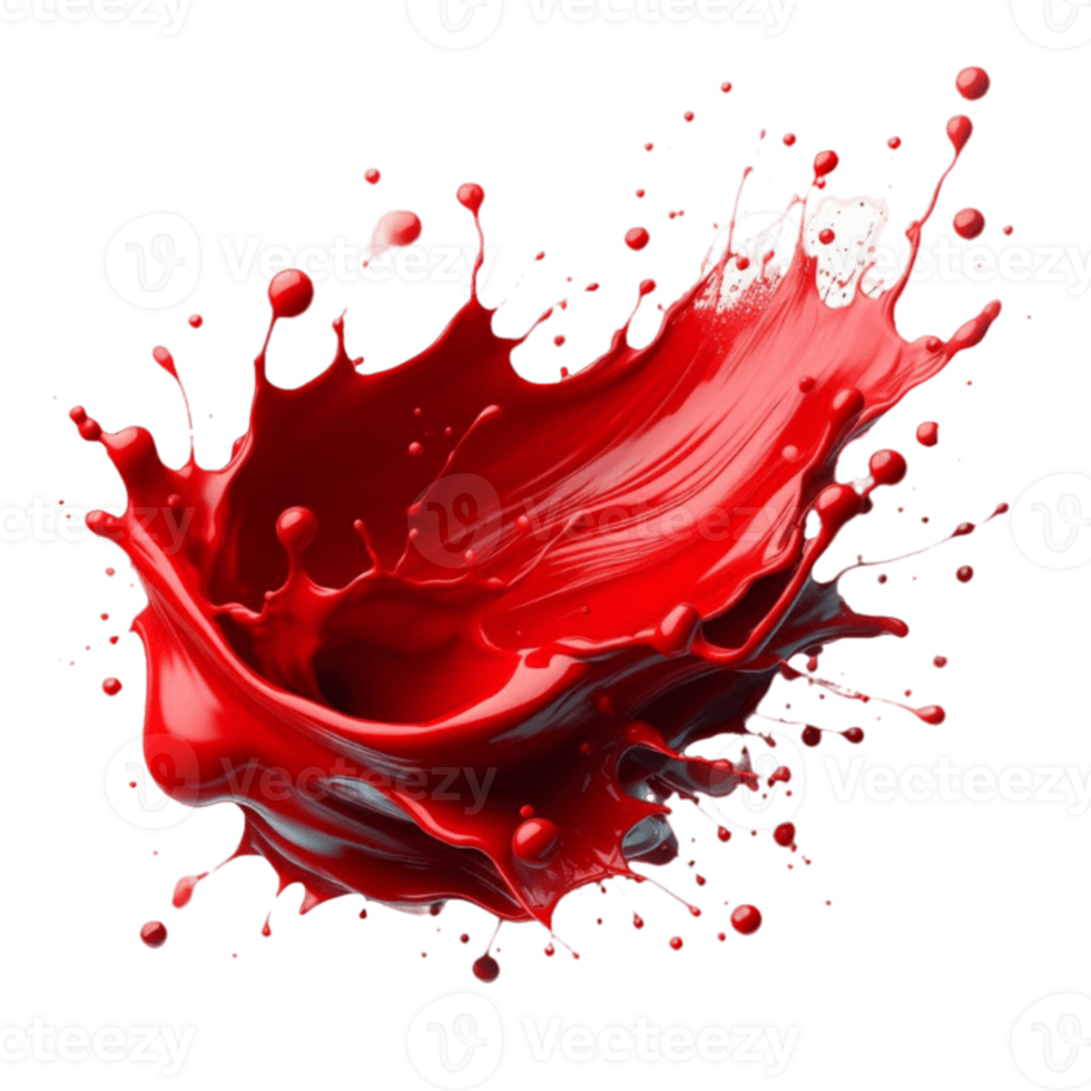 splatter A drop of blood or water and red ink isolated on a transparent background png