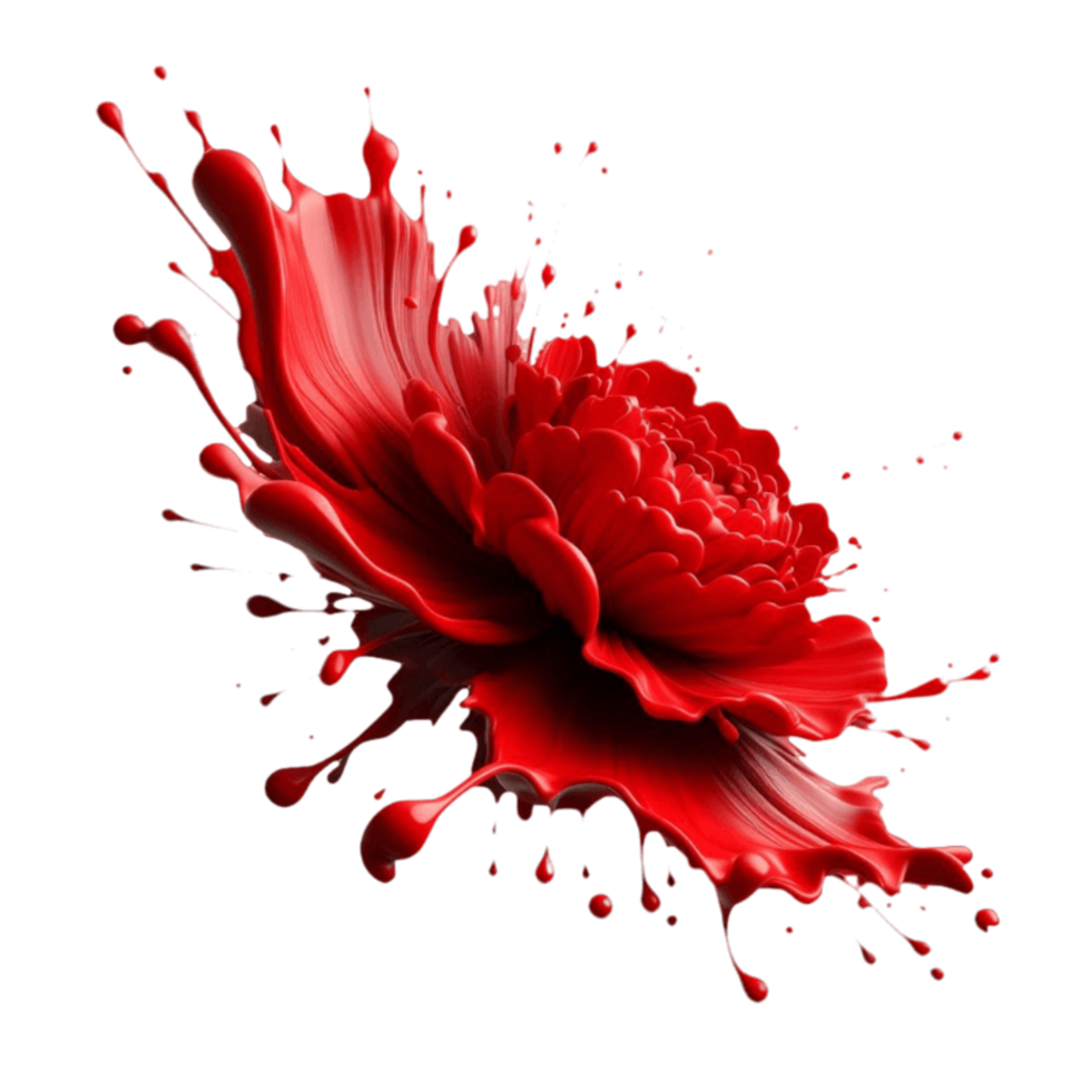 splatter A drop of blood or water and red ink isolated on a transparent background png