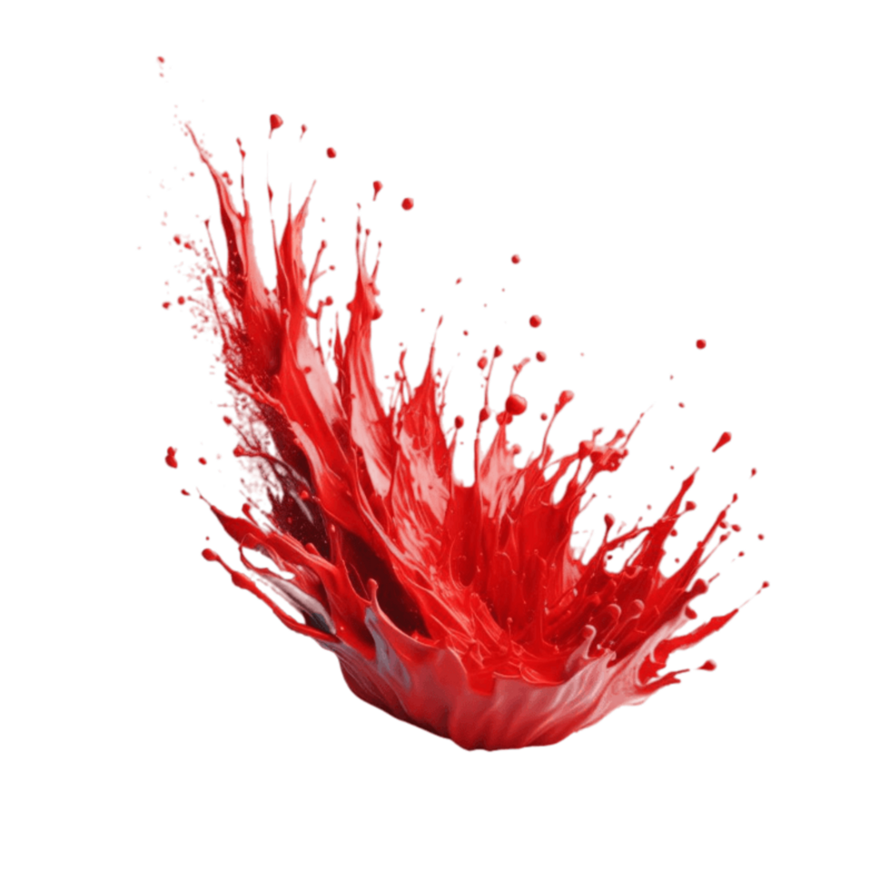 splatter A drop of blood or water and red ink isolated on a transparent background png